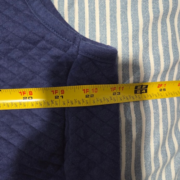 IZOD Quilted Vest Men Size L Navy Blue Zippered Pockets - Picture 7 of 8